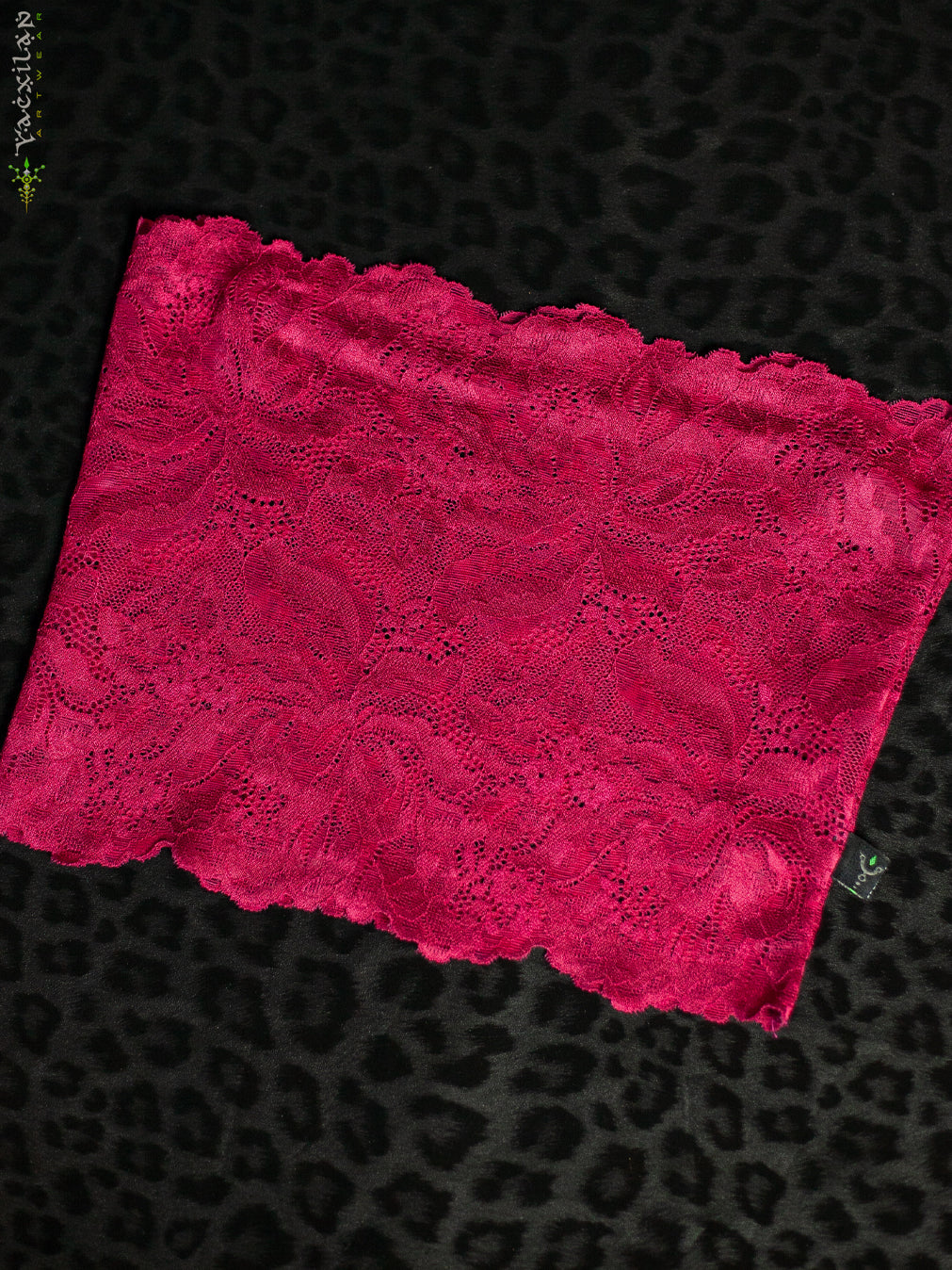 Woman Crop Top / Braband Elastic Lace  - FUCHSIA